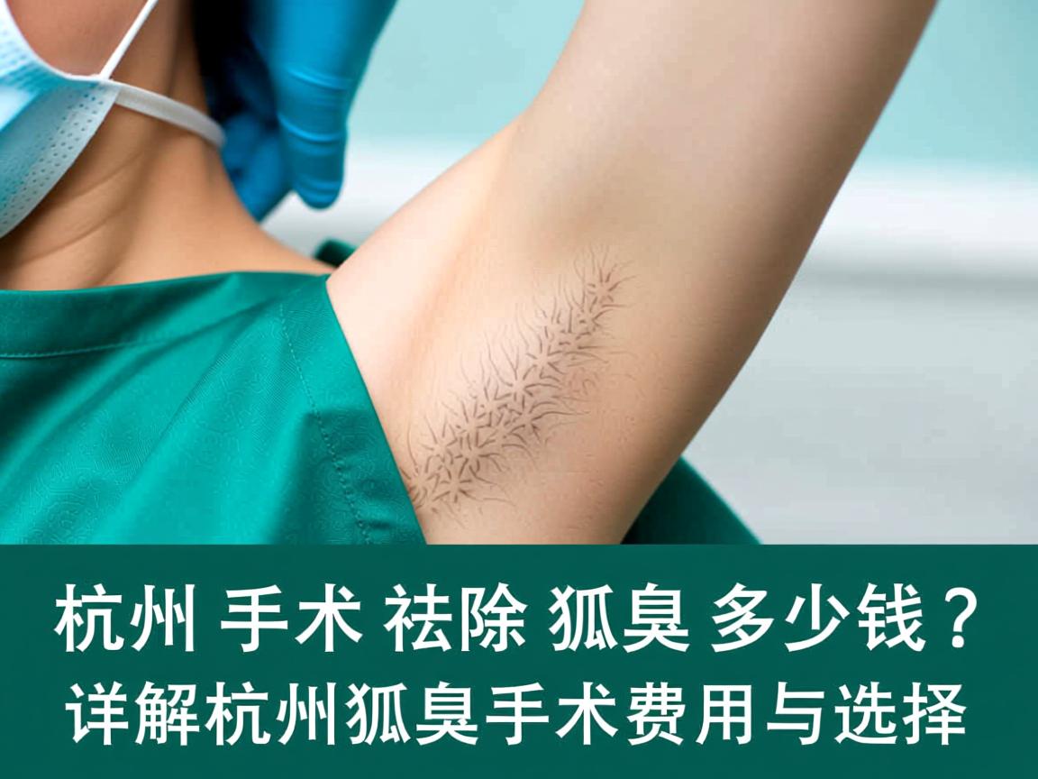 杭州手术祛除狐臭多少钱？详解杭州狐臭手术费用与选择