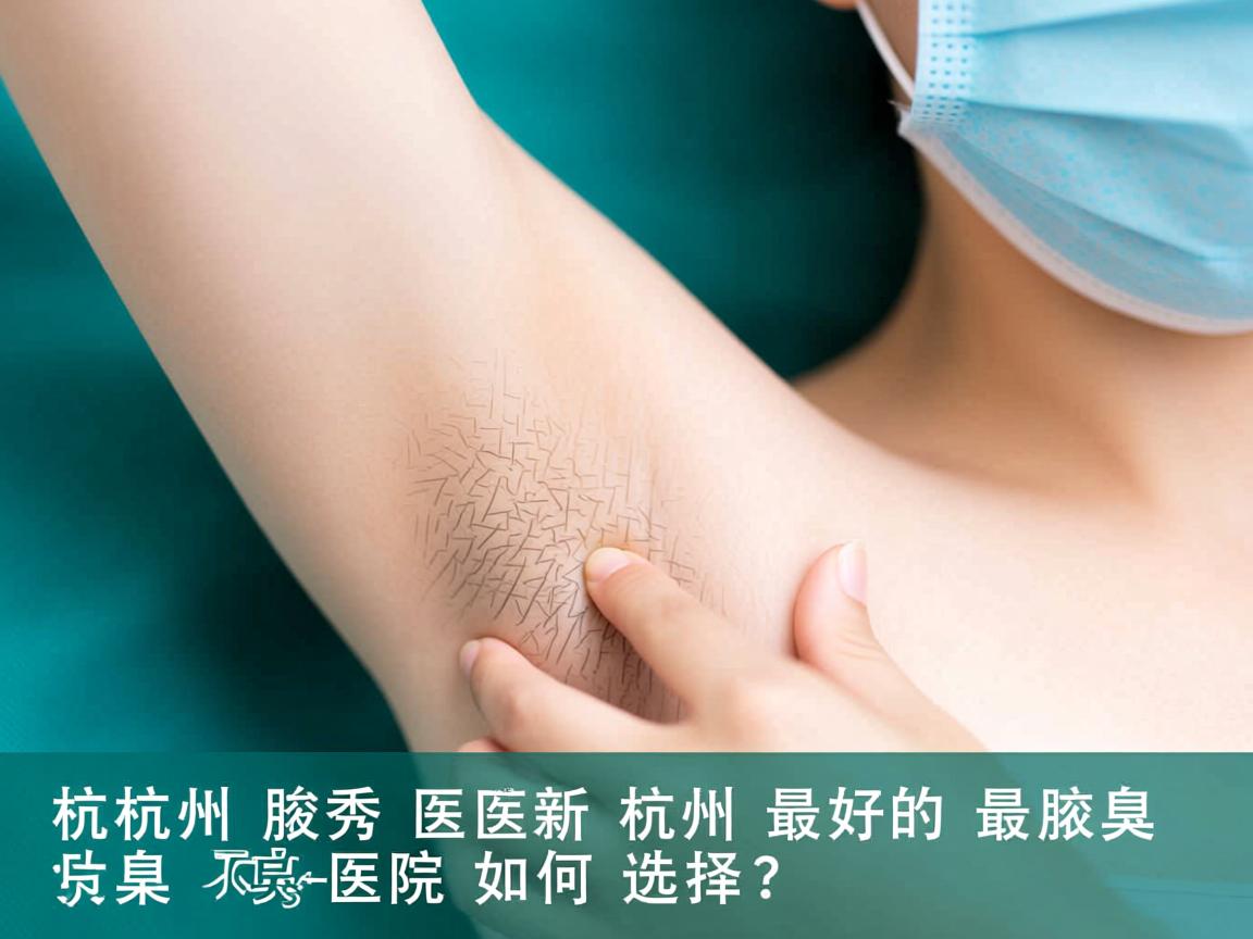 杭州腋秀医院解析，杭州最好的腋臭医院如何选择？