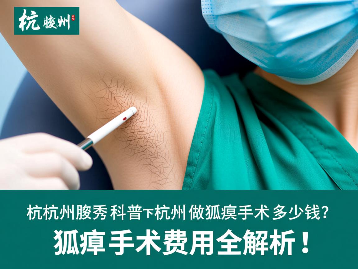 杭州腋秀科普杭州做狐臭手术多少钱？狐臭手术费用全解析！