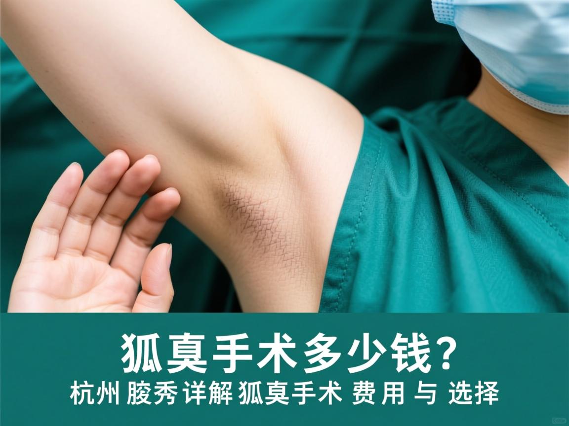 狐臭手术多少钱？杭州腋秀详解狐臭手术费用与选择
