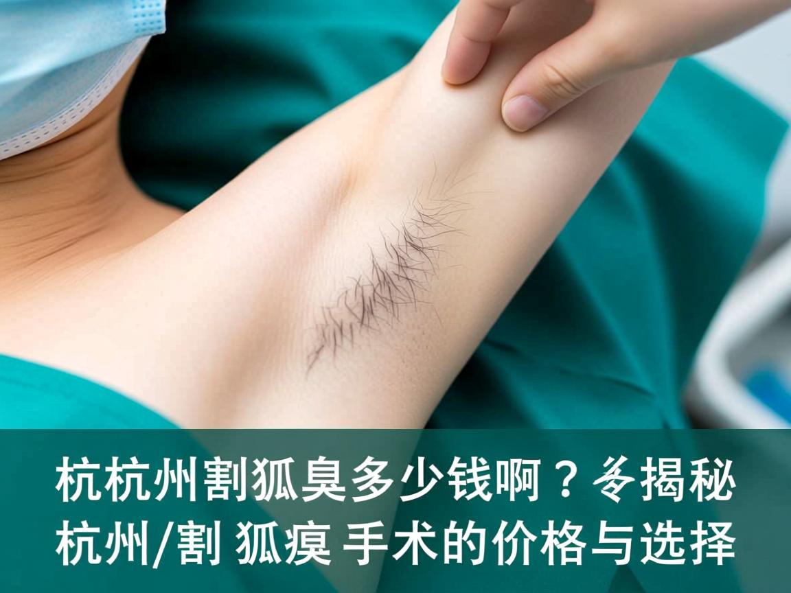 杭州割狐臭多少钱啊？揭秘杭州割狐臭手术的价格与选择