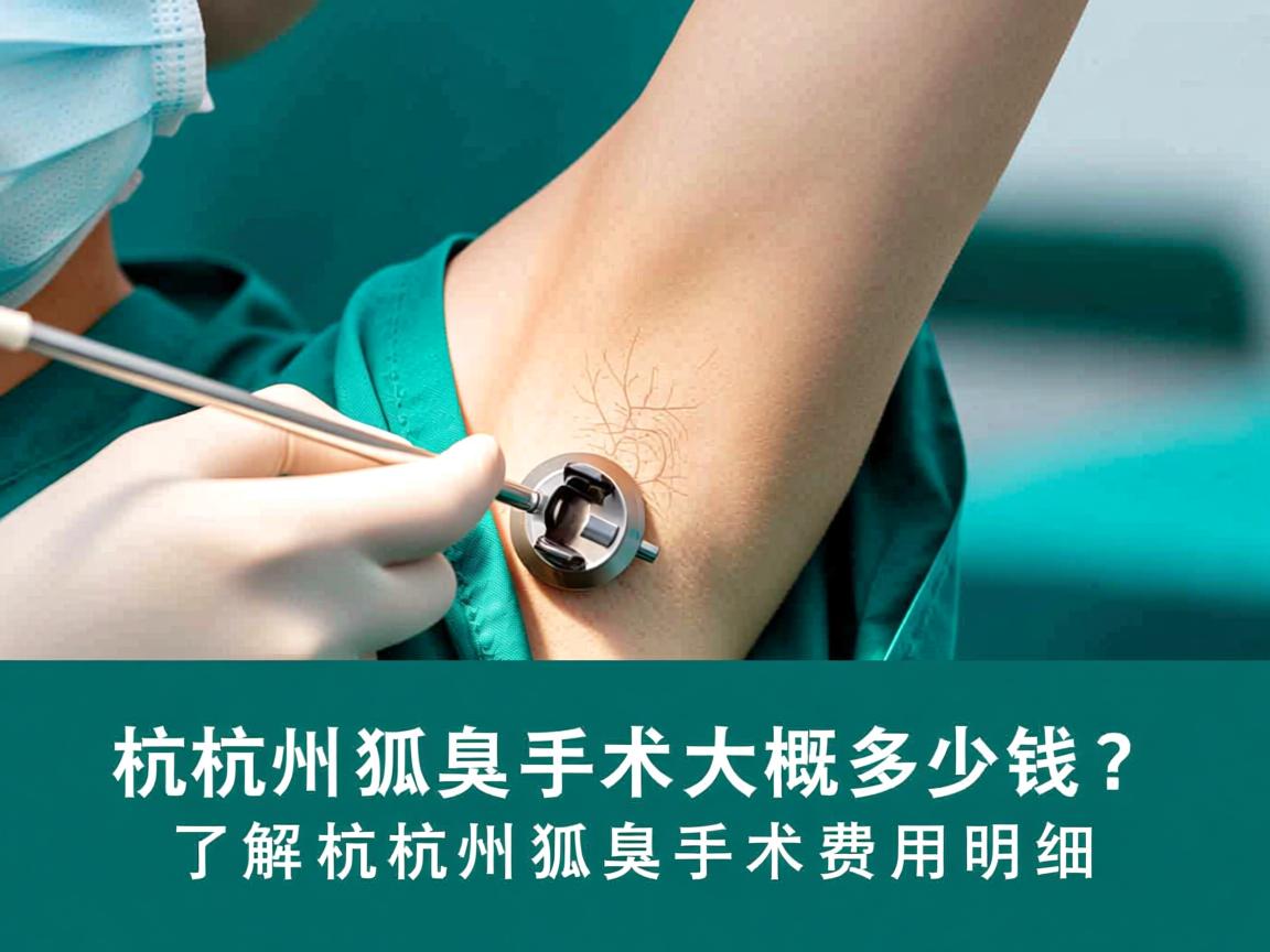 杭州狐臭手术大概多少钱？了解杭州狐臭手术费用明细