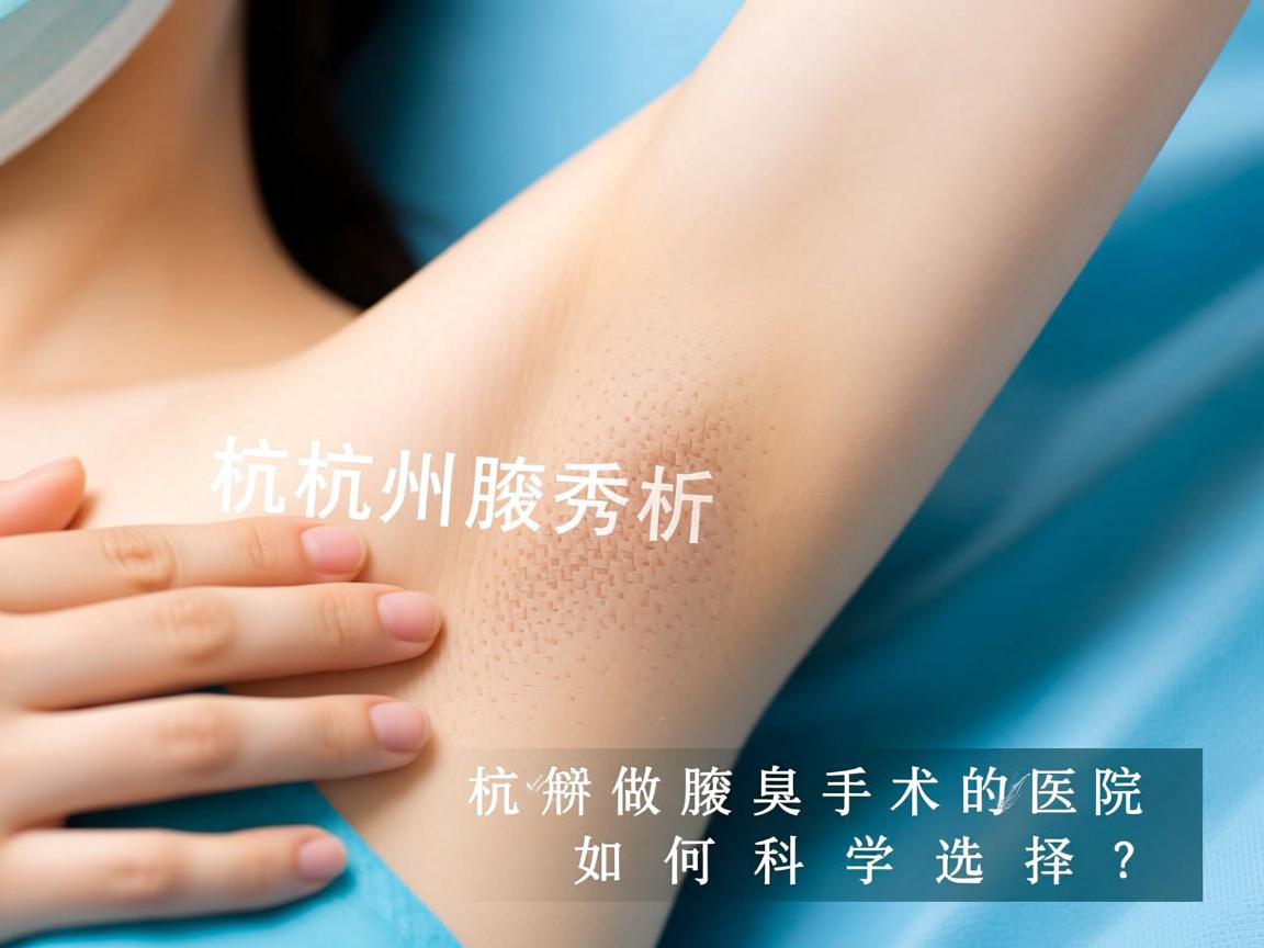 杭州腋秀解析，杭州做腋臭手术的医院如何科学选择？