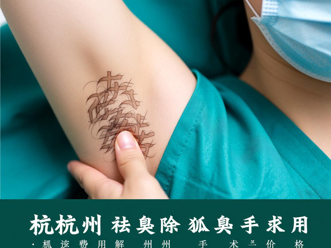 杭州祛除狐臭手术费用解析 详解杭州狐臭手术价格