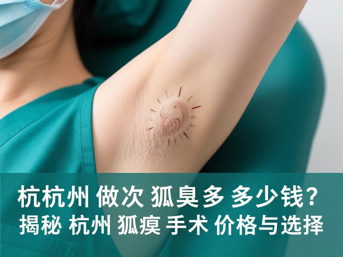 杭州做次狐臭多少钱？揭秘杭州狐臭手术价格与选择