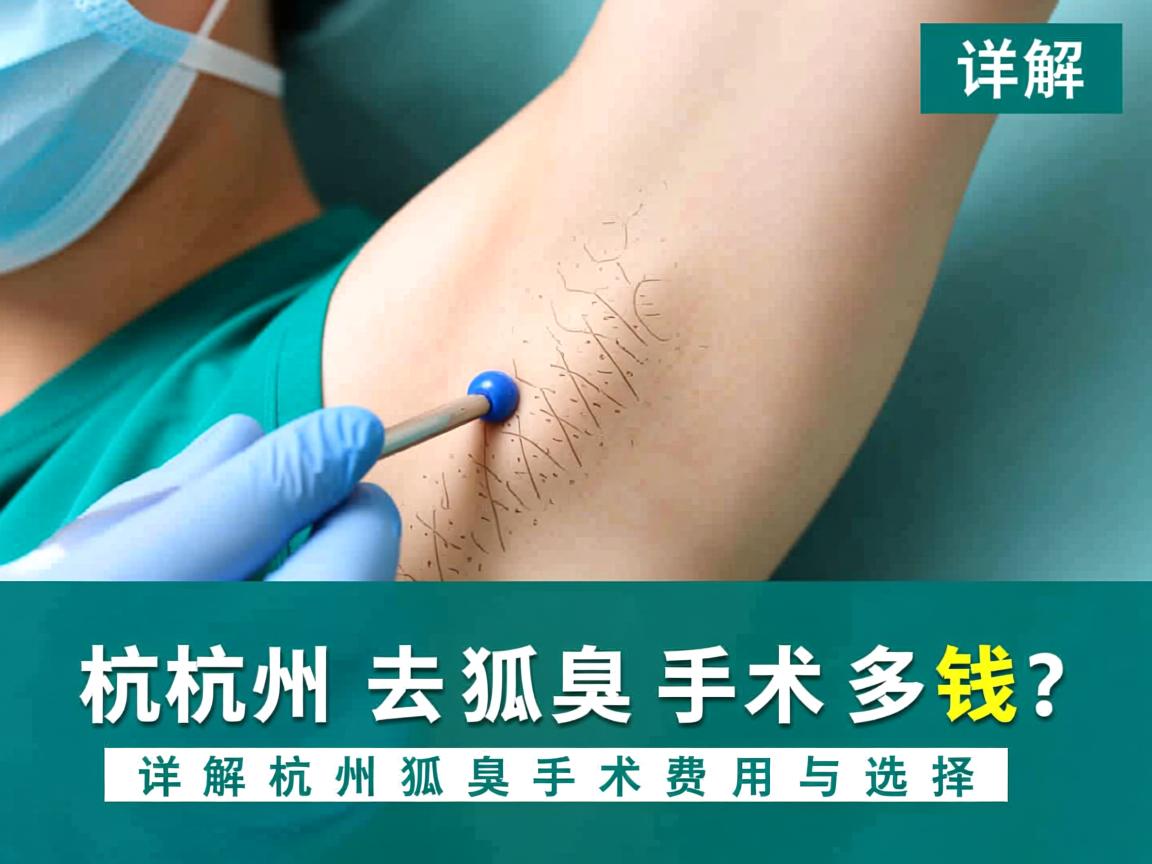 杭州去狐臭手术多钱？详解杭州狐臭手术费用与选择