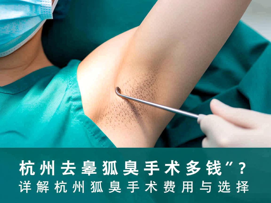 杭州去狐臭手术多钱？详解杭州狐臭手术费用与选择