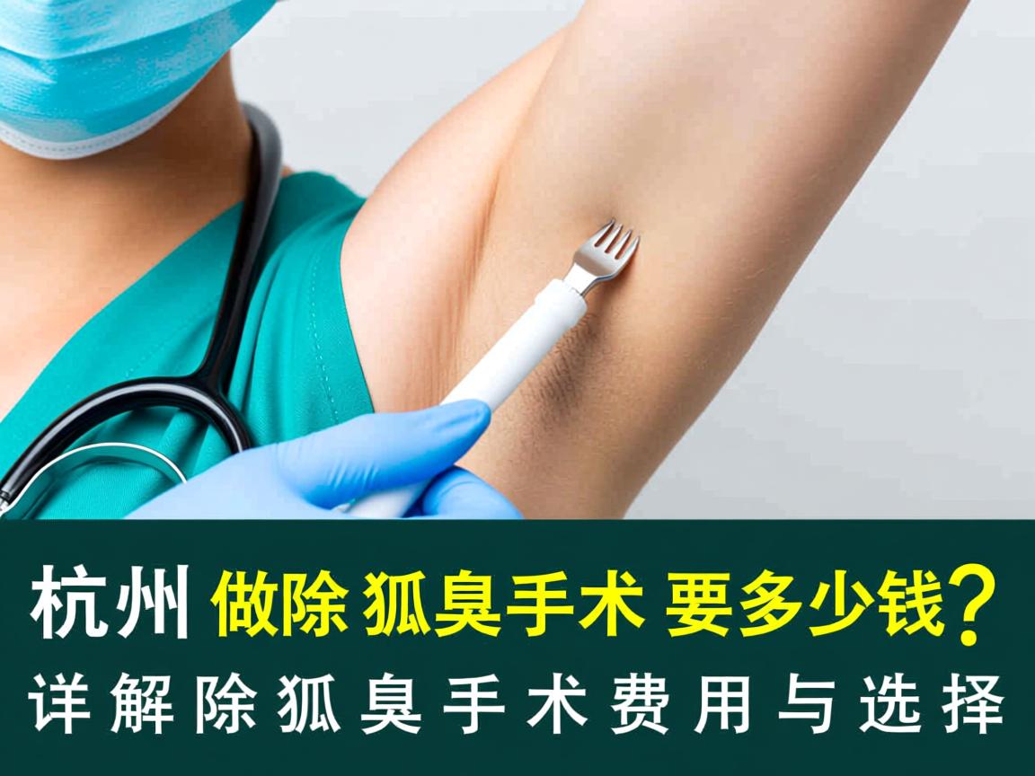 杭州做除狐臭手术要多少钱？详解除狐臭手术费用与选择