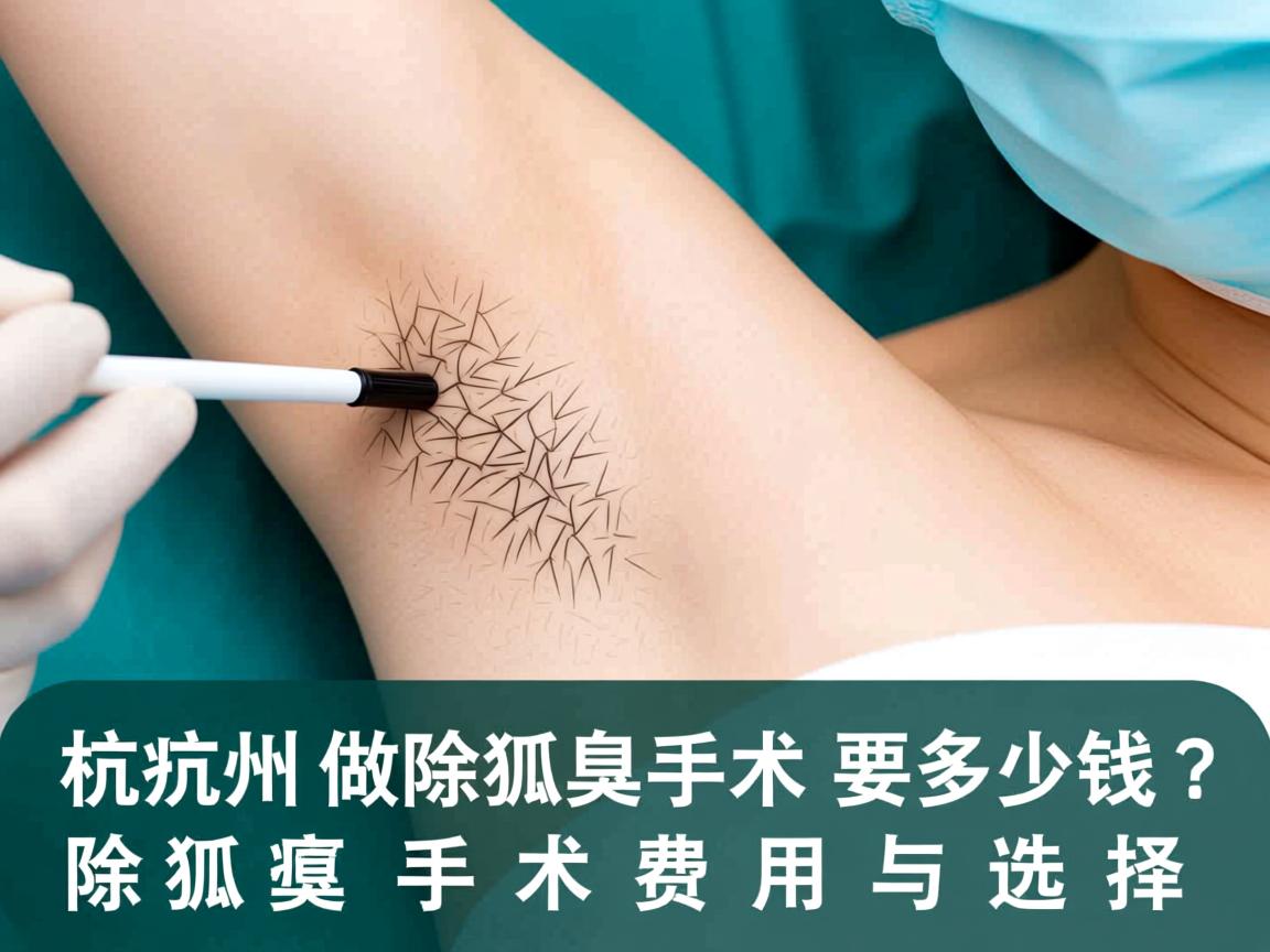 杭州做除狐臭手术要多少钱？详解除狐臭手术费用与选择