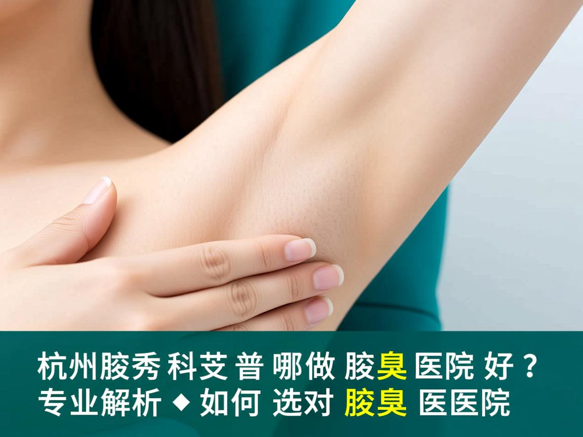 杭州腋秀科普，杭州哪里做腋臭医院好？专业解析如何选对腋臭医院
