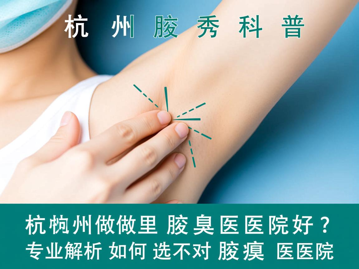 杭州腋秀科普，杭州哪里做腋臭医院好？专业解析如何选对腋臭医院