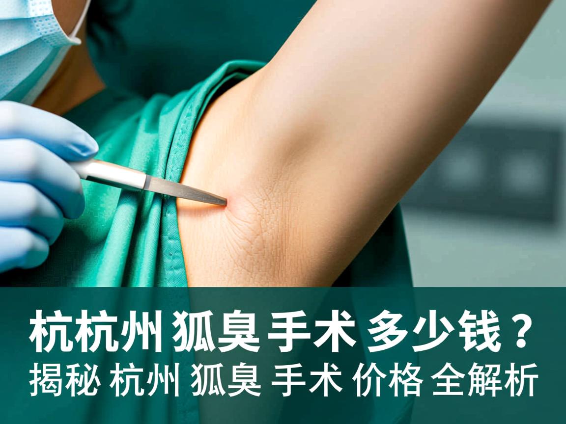 杭州狐臭手术多少钱？揭秘杭州狐臭手术价格全解析