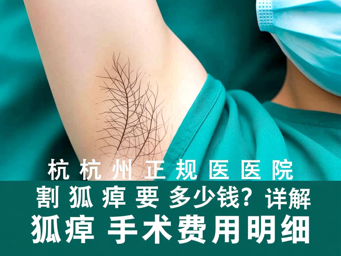 杭州正规医院割狐臭要多少钱？详解狐臭手术费用明细