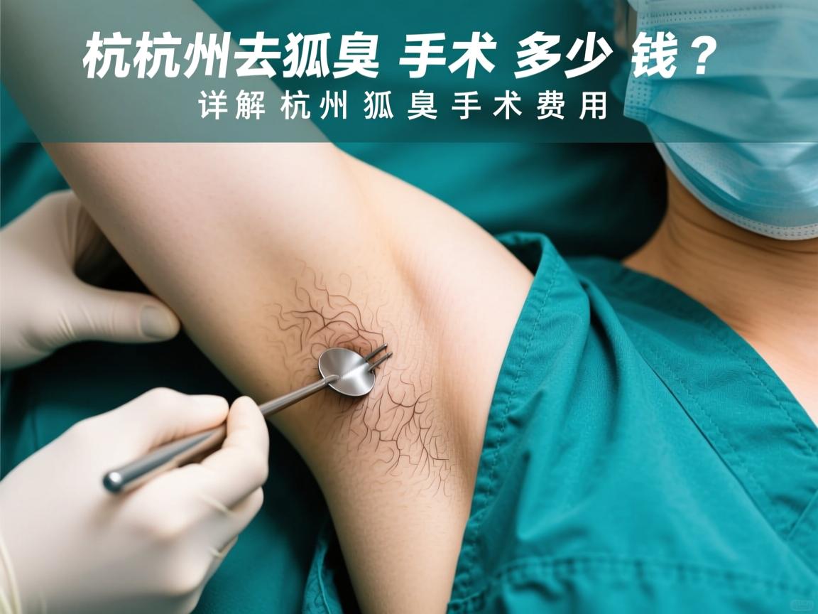 杭州去狐臭手术多少钱？详解杭州狐臭手术费用
