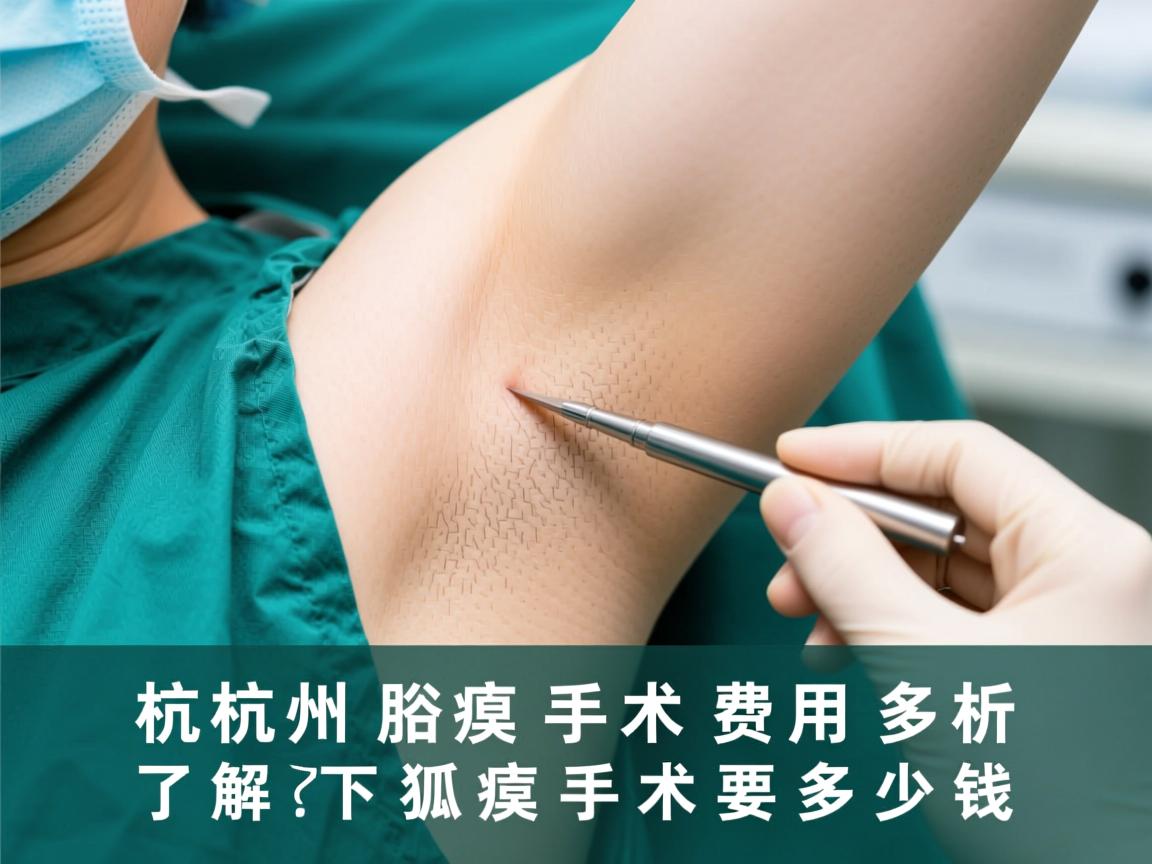 杭州腋臭手术费用解析，了解腋下狐臭手术要多少钱
