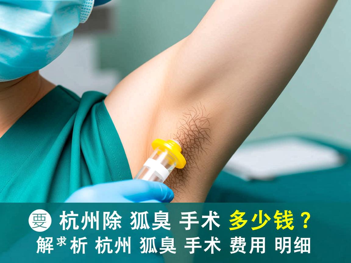 杭州除狐臭手术多少钱？解析杭州狐臭手术费用明细