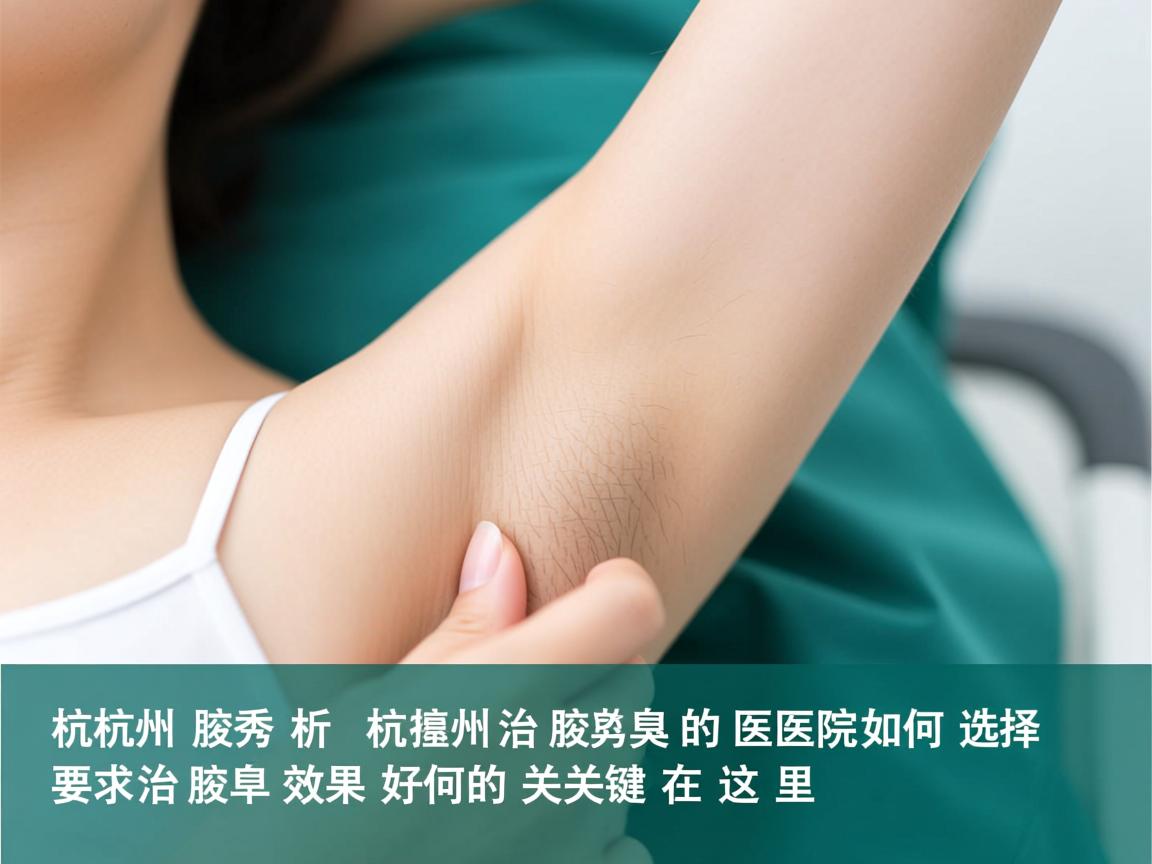 杭州腋秀解析，杭州治腋臭的医院如何选择，治腋臭效果好的关键在这里