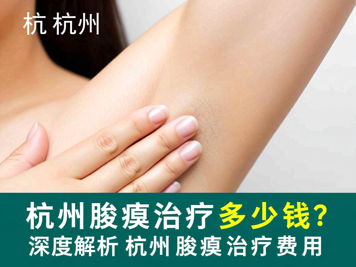 杭州腋臭治疗多少钱？深度解析杭州腋臭治疗费用