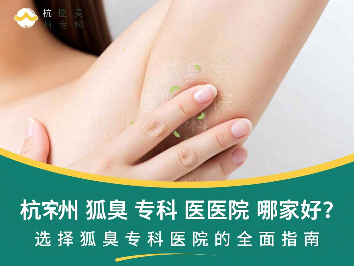 杭州狐臭专科医院哪家好?选择狐臭专科医院的全面指南 杭州狐臭专科医院哪家好?选择狐臭专科医院的全面指南