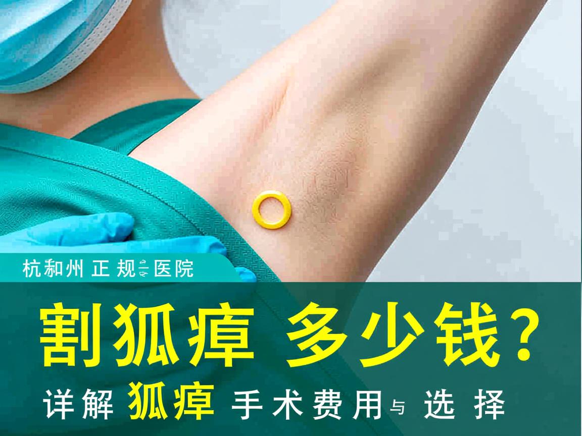 杭州正规医院割狐臭多少钱?详解狐臭手术费用与选择 杭州正规医院割狐臭多少钱?详解狐臭手术费用与选择