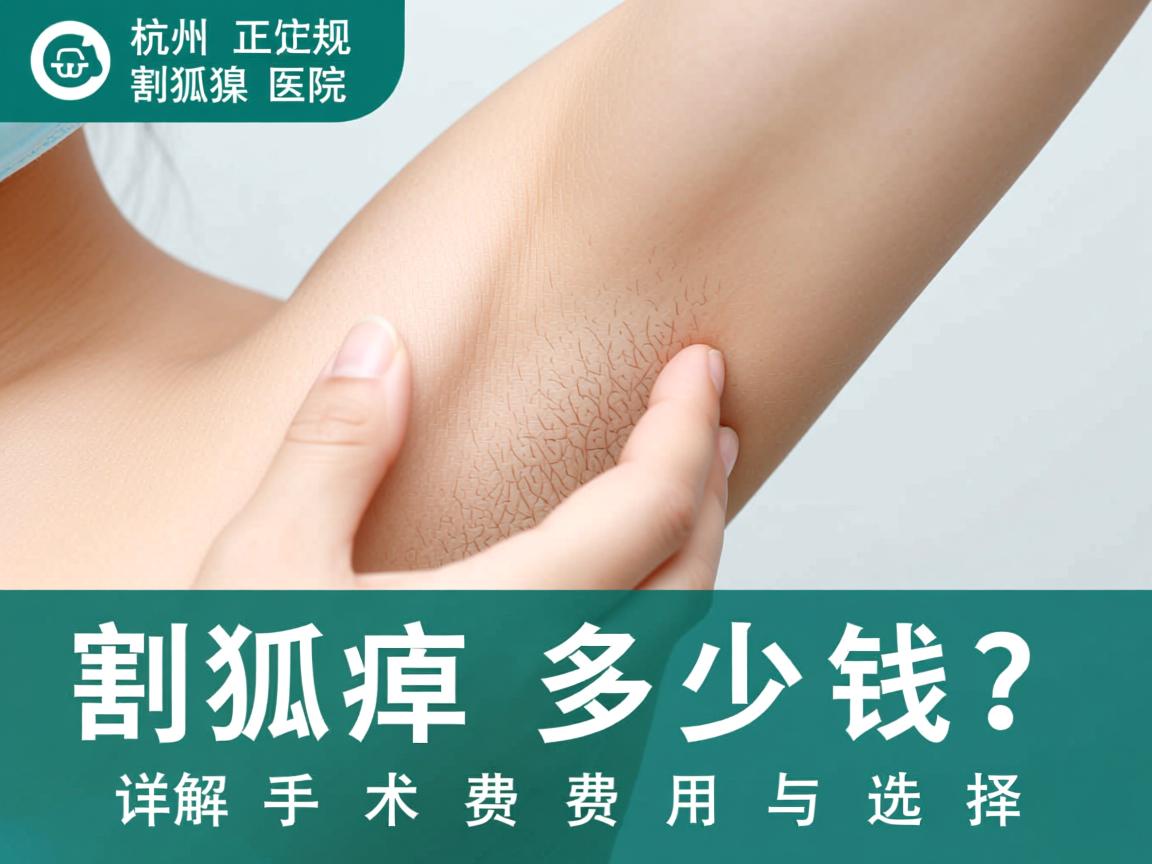 杭州正规医院割狐臭多少钱?详解狐臭手术费用与选择 杭州正规医院割狐臭多少钱?详解狐臭手术费用与选择