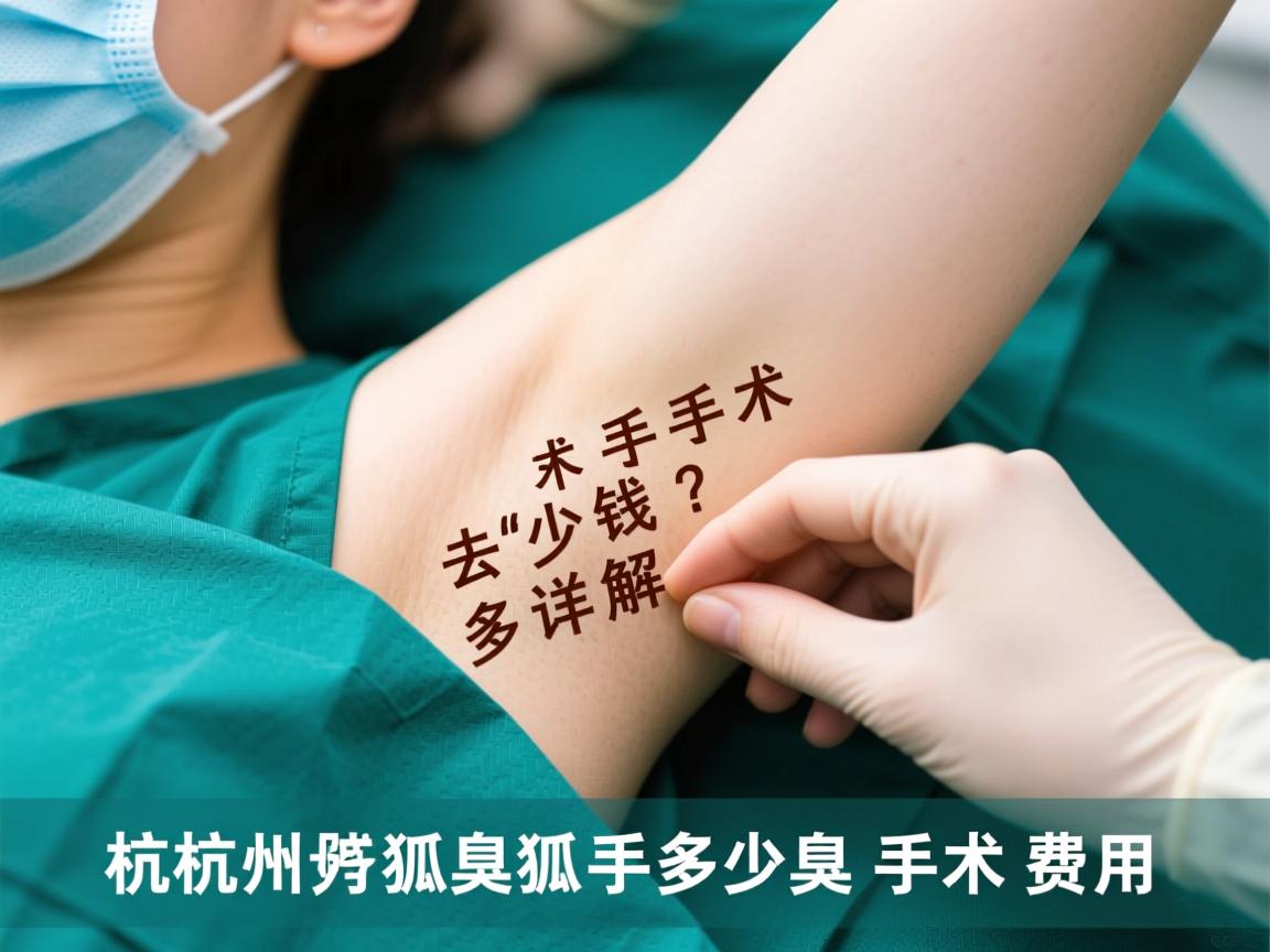 杭州去狐臭手术多少钱？详解杭州狐臭手术费用