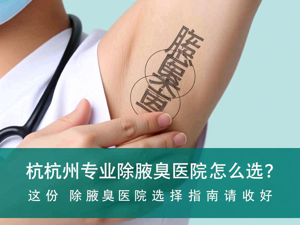 杭州专业除腋臭医院怎么选?这份除腋臭医院选择指南请收好 杭州专业除腋臭医院怎么选?这份除腋臭医院选择指南请收好