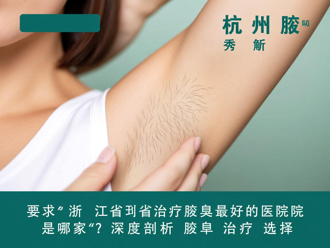 杭州腋秀解析，浙江省治疗腋臭最好的医院是哪家？深度剖析腋臭治疗选择
