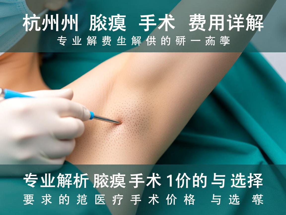 杭州腋臭手术费用详解，专业解析腋臭手术的价格与选择