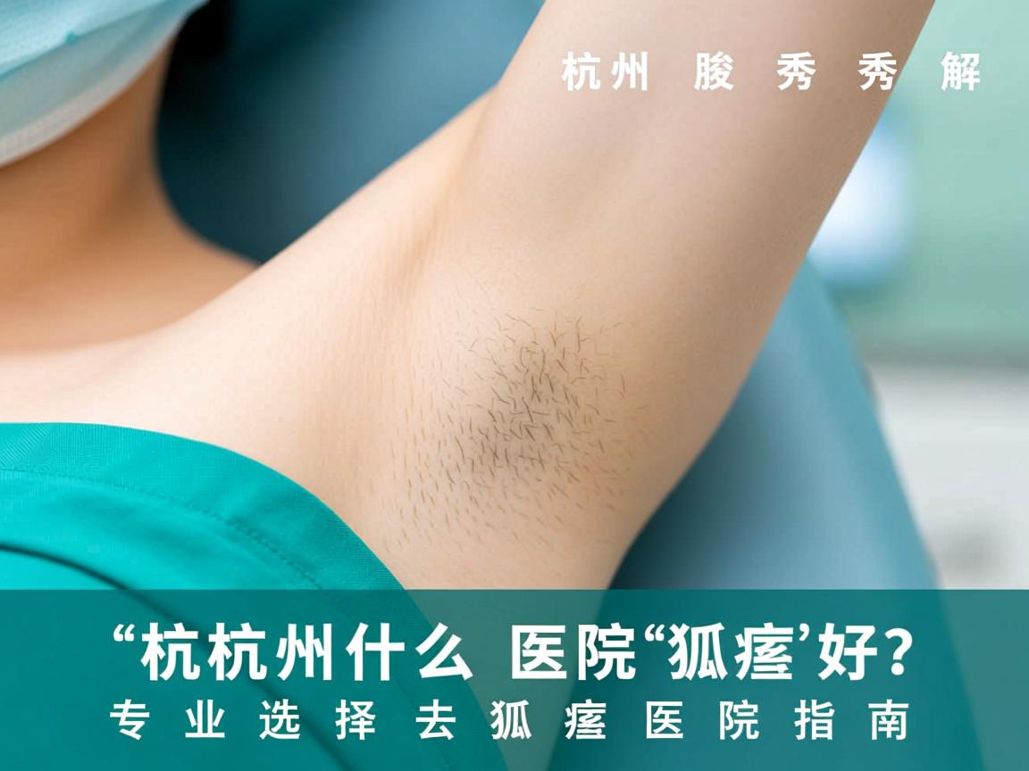 杭州腋秀解析，杭州什么医院去狐臭好？专业选择去狐臭医院指南
