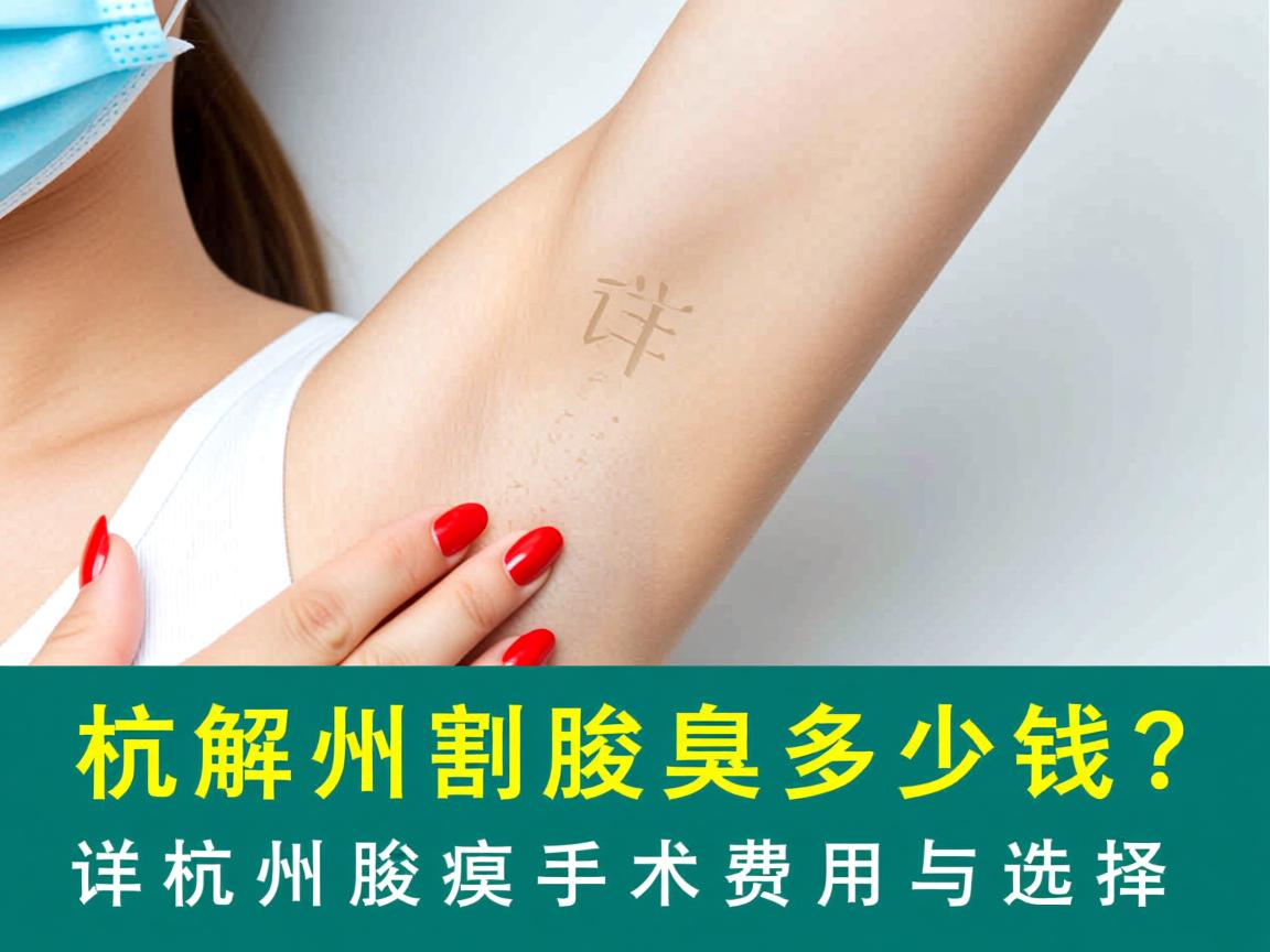 杭州割腋臭多少钱?详解杭州腋臭手术费用与选择 杭州割腋臭多少钱?详解杭州腋臭手术费用与选择