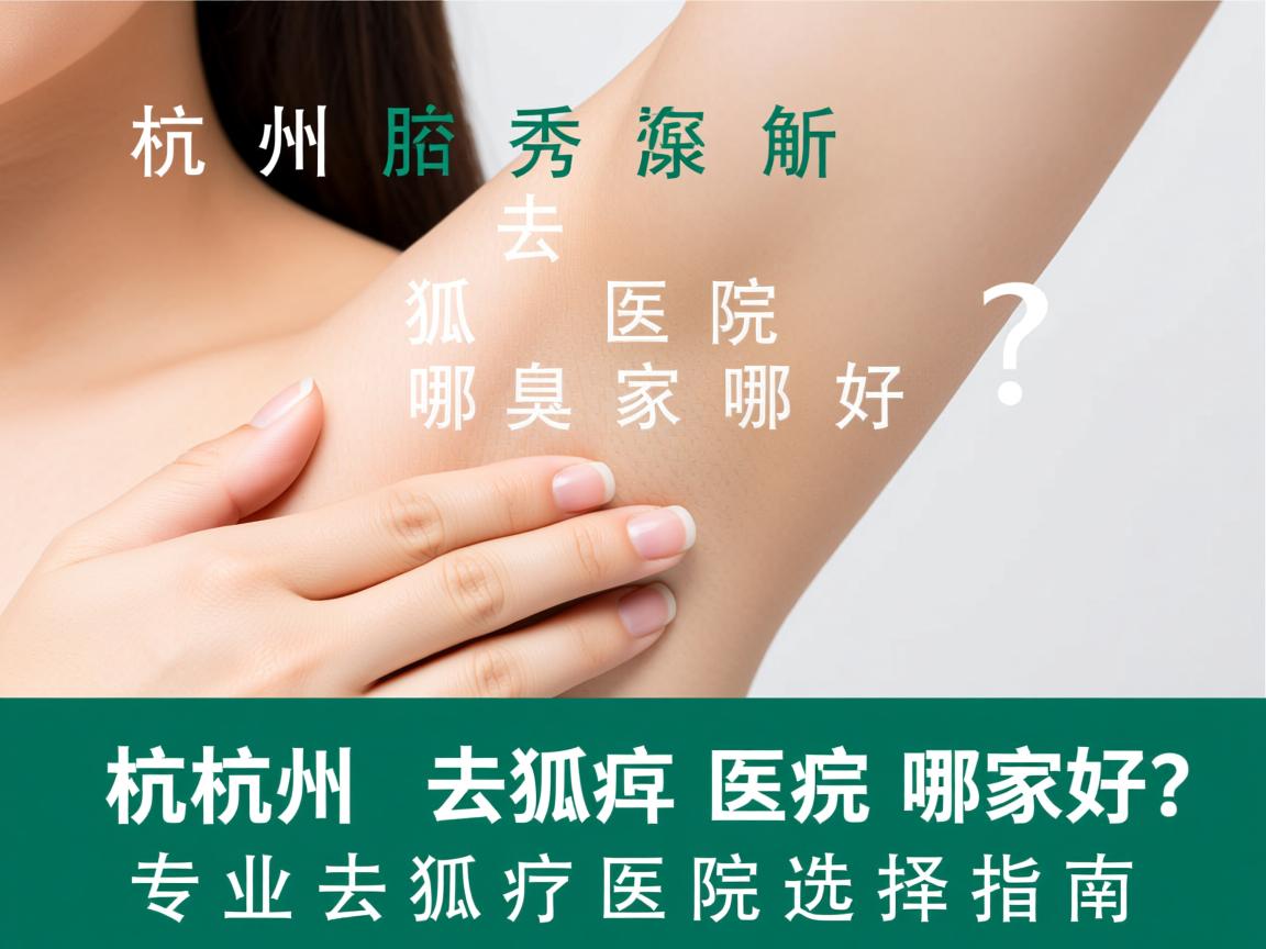 杭州腋秀解析，杭州去狐臭医院哪家好？专业去狐臭医院选择指南