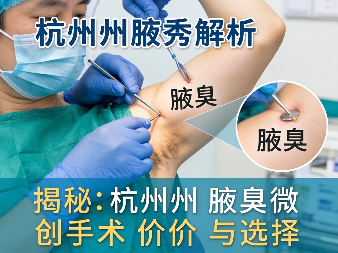 杭州腋秀解析腋臭手术，揭秘杭州腋臭微创手术价格与选择