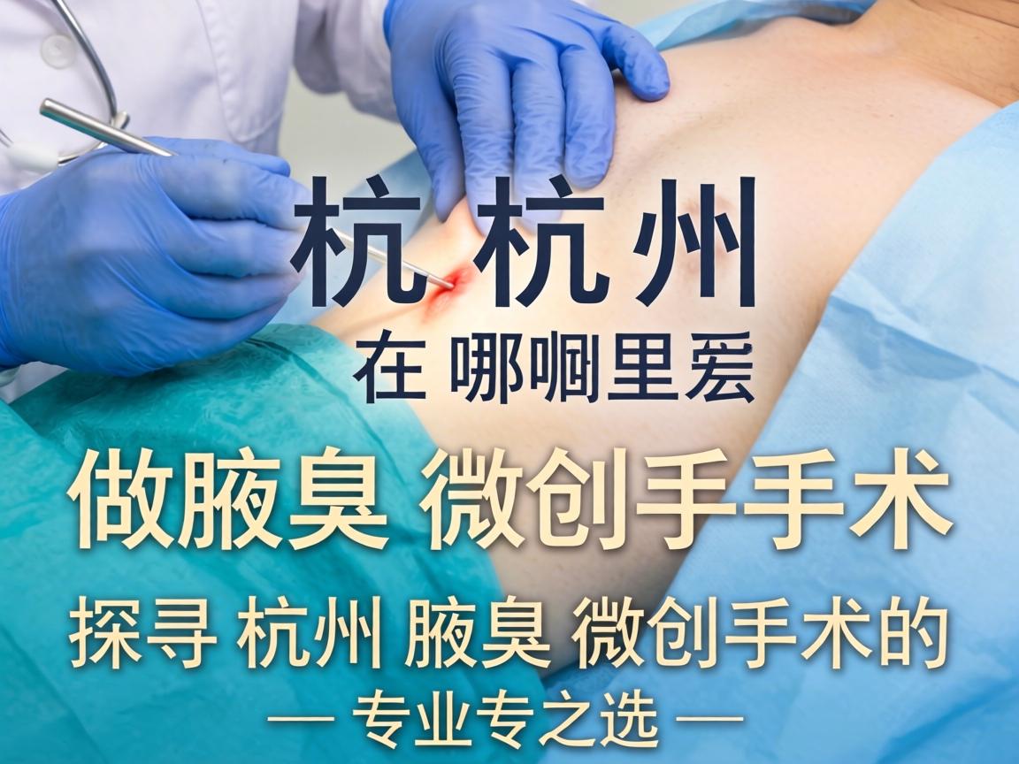杭州做腋臭微创手术在哪里？探寻杭州腋臭微创手术的专业之选