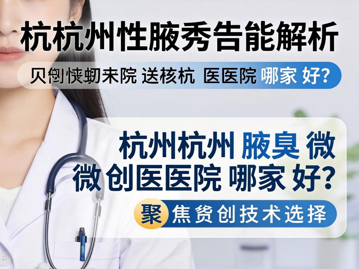 杭州腋秀解析,杭州腋臭微创医院哪家好?聚焦微创技术选择 杭州腋秀解析,杭州腋臭微创医院哪家好?聚焦微创技术选择