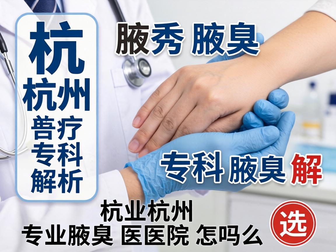 杭州腋秀腋臭专科解析，杭州专业腋臭医院怎么选