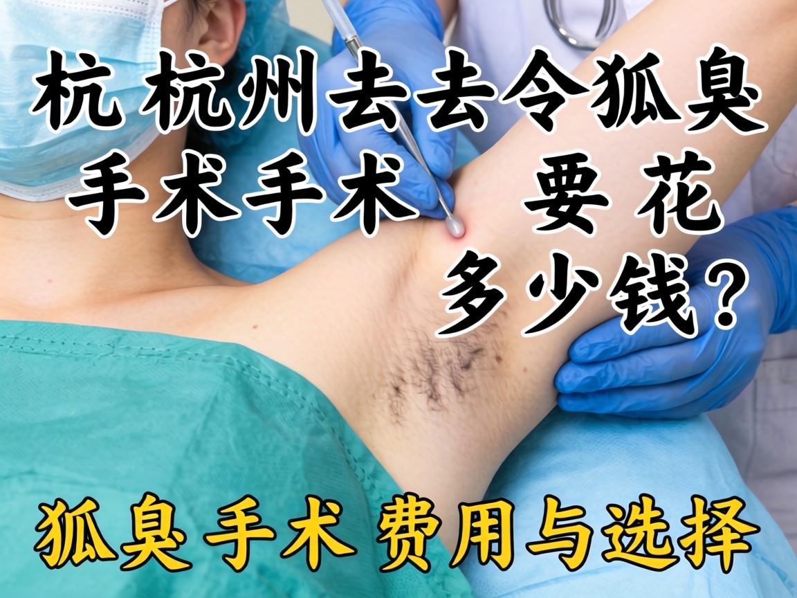 杭州去狐臭手术要花多少钱？详解狐臭手术费用与选择