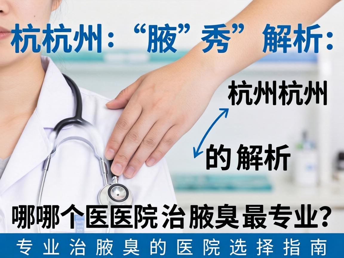 杭州腋秀解析,杭州哪个医院治腋臭最专业?专业治腋臭的医院选择指南 杭州腋秀解析,杭州哪个医院治腋臭最专业?专业治腋臭的医院选择指南