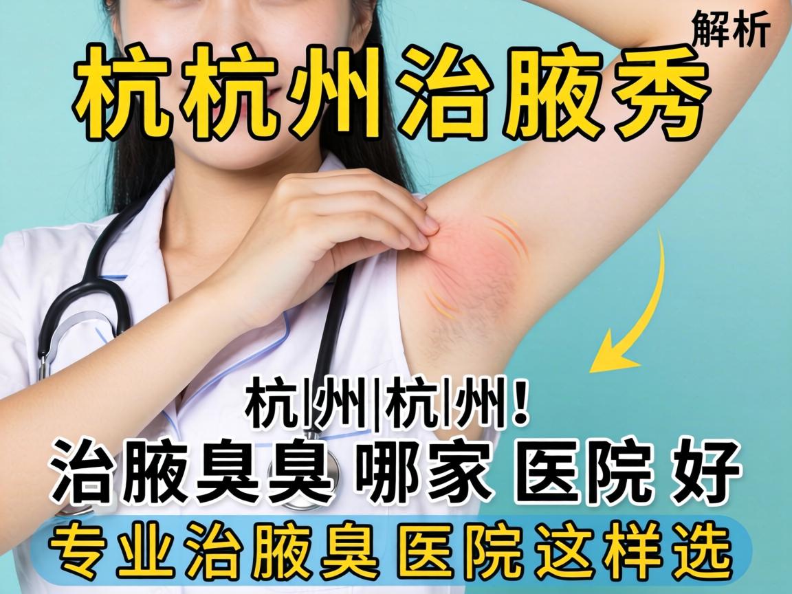 杭州腋秀解析，杭州治腋臭哪家医院好，专业治腋臭医院这样选