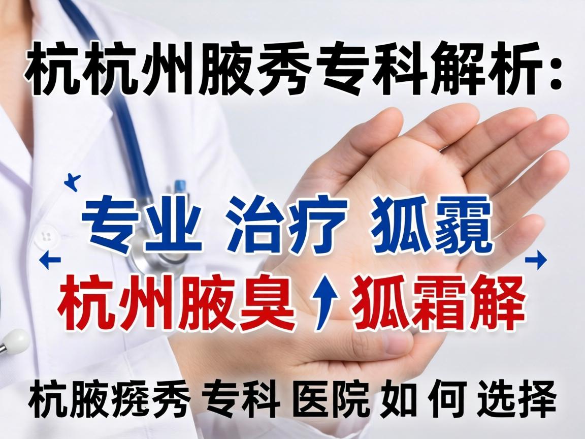 杭州腋秀专科解析，专业治疗狐臭，杭州腋秀专科医院如何选择