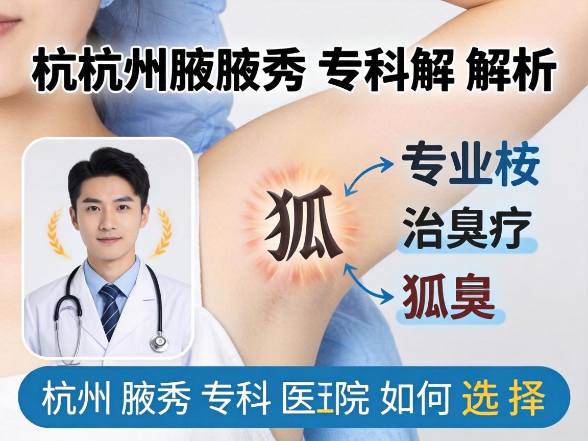 杭州腋秀专科解析，专业治疗狐臭，杭州腋秀专科医院如何选择