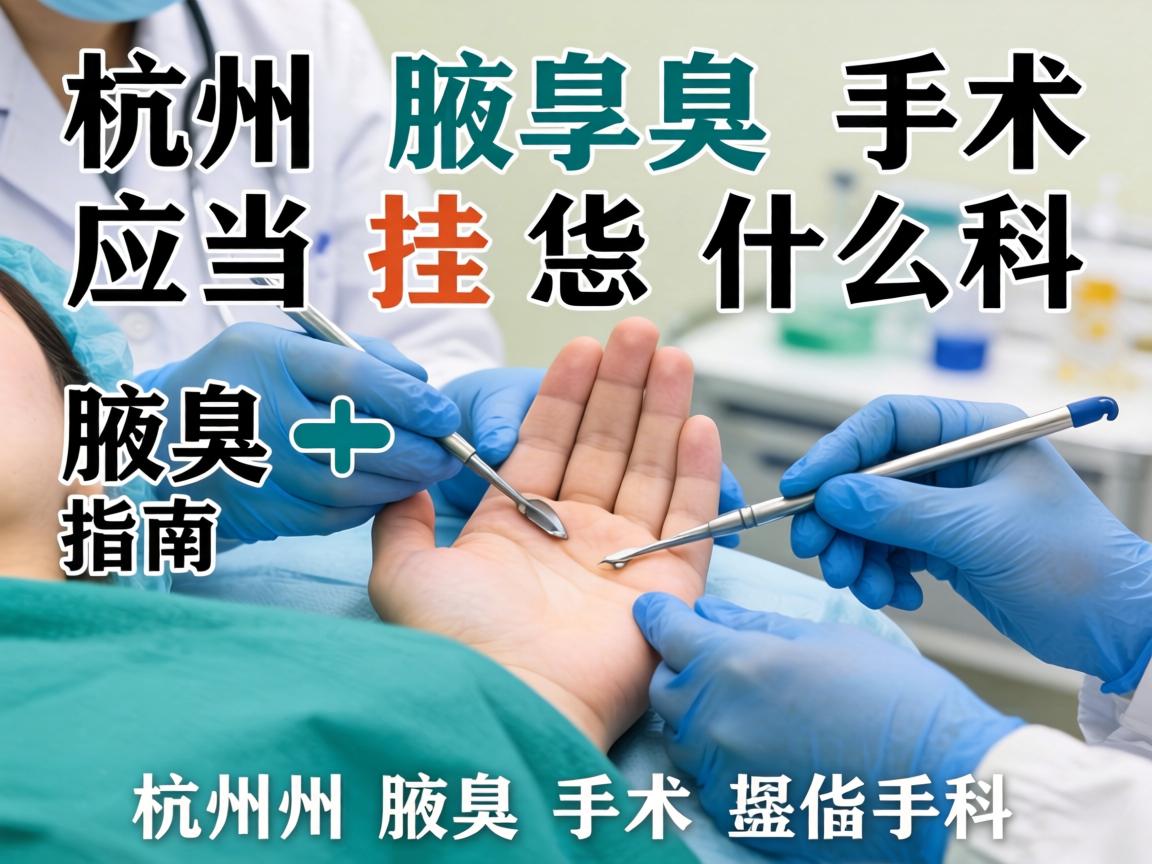 杭州腋臭手术指南，详解杭州腋臭手术应当挂什么科