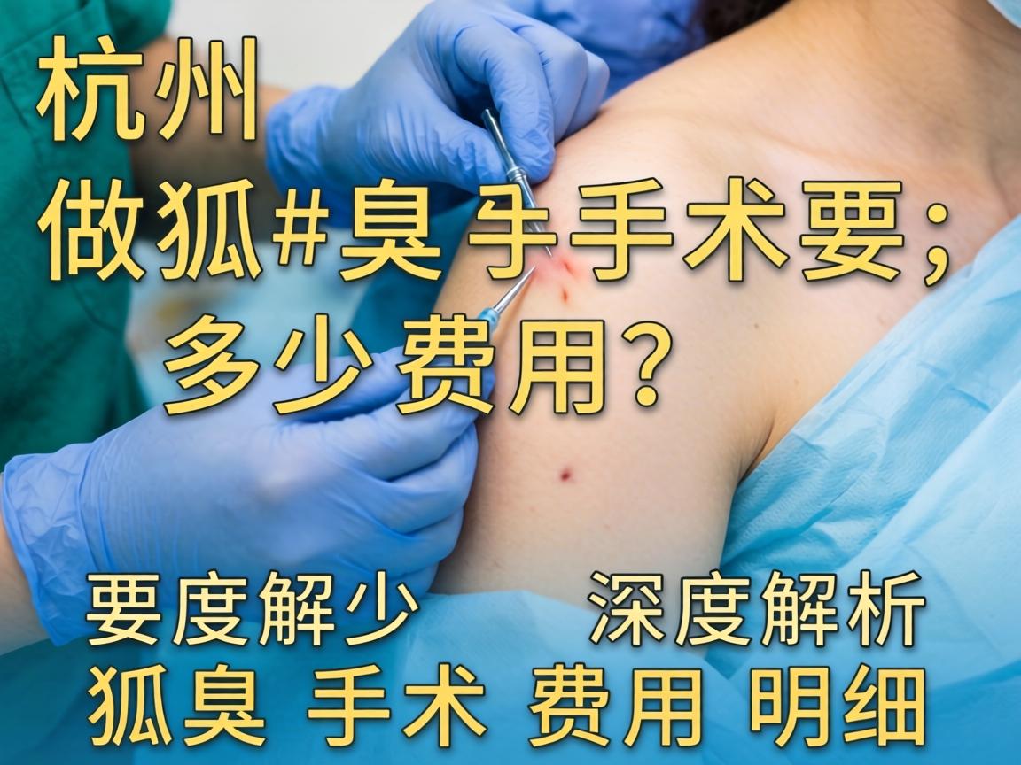杭州做狐臭手术要多少费用？深度解析狐臭手术费用明细