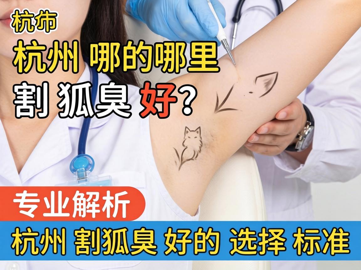 杭州哪里割狐臭好？专业解析杭州割狐臭好的选择标准