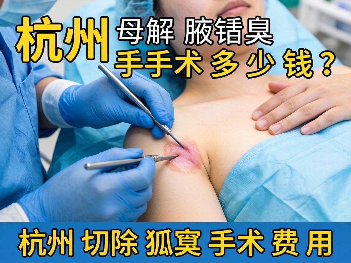 杭州腋臭手术多少钱？详解杭州切除狐臭手术费用