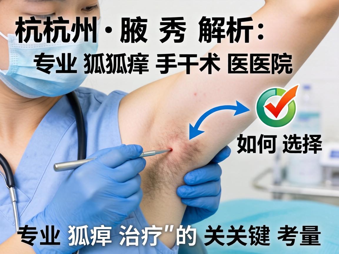 杭州腋秀解析，专业狐臭手术医院如何选择，专业狐臭治疗的关键考量