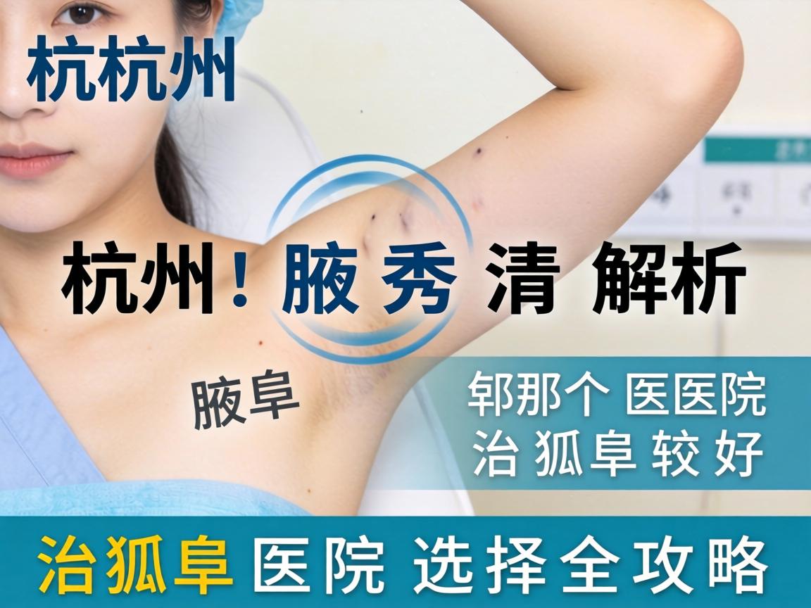杭州腋秀解析，在杭州哪个医院治狐臭较好，治狐臭医院选择全攻略