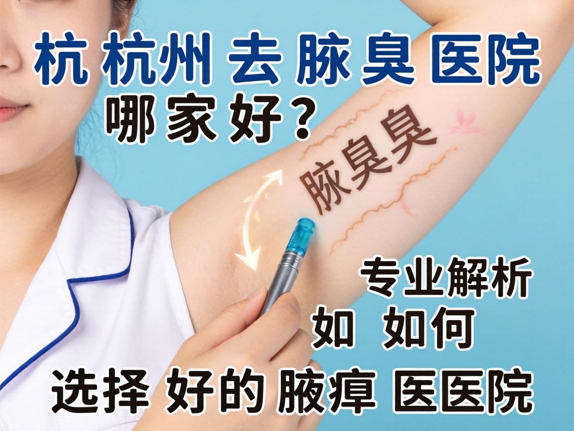 杭州去腋臭医院哪家好？专业解析如何选择好的腋臭医院