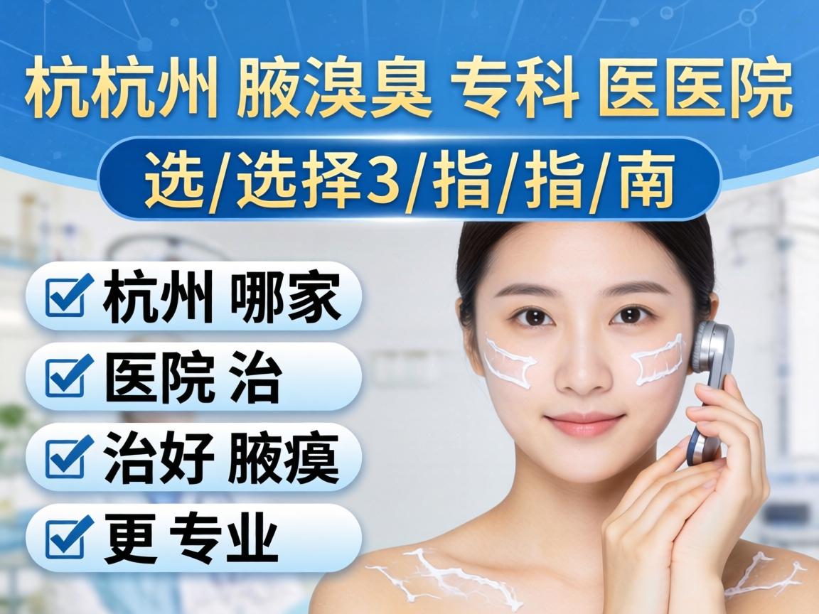 杭州腋臭专科医院选择指南，杭州哪家医院治好腋臭更专业