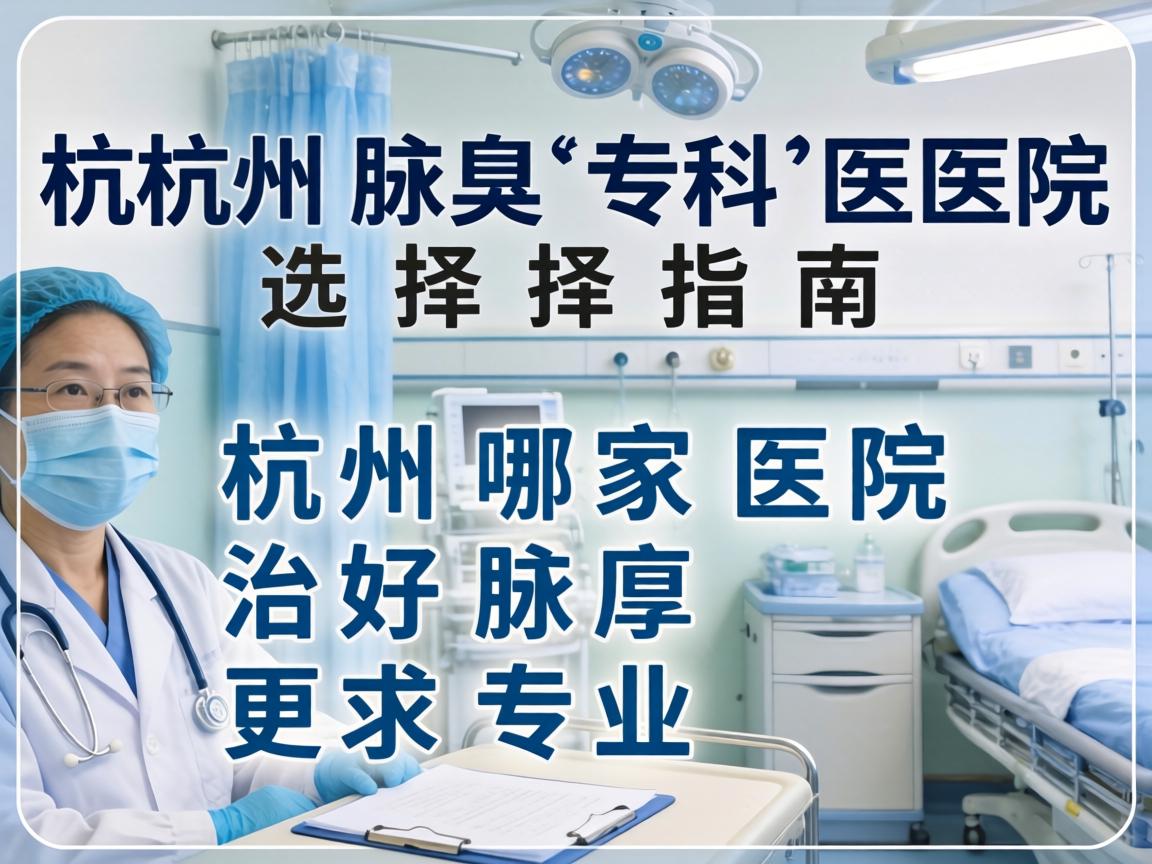 杭州腋臭专科医院选择指南，杭州哪家医院治好腋臭更专业